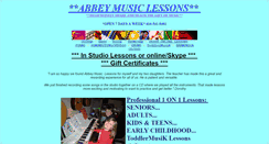 Desktop Screenshot of abbeymusiclessons.com