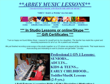 Tablet Screenshot of abbeymusiclessons.com